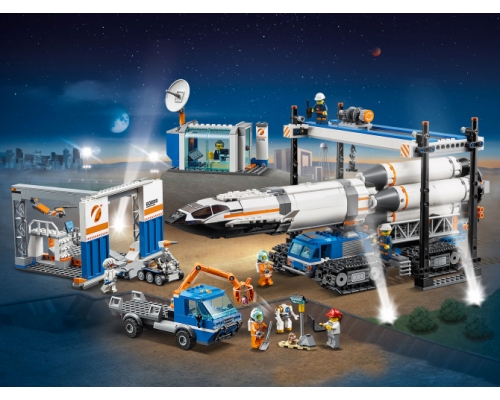 60229 Площадка для сборки и транспорт для перевозки ракеты Lego City