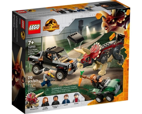 LEGO Jurassic World 76950 Нападение трицератопса на пикап