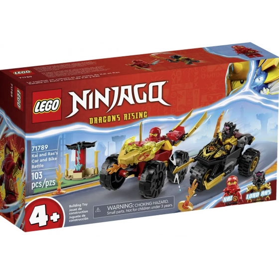 Конструктор LEGO Ninjago 71789 Битва автомобилей и мотоциклов между Каем и Гонкой