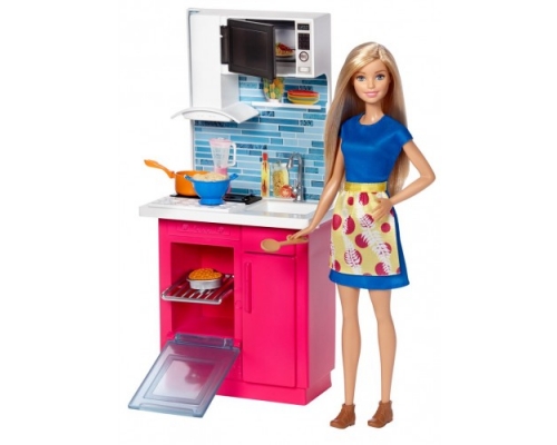 Кукла Барби Мебель для кухни и аксессуары, DVX51-DVX54 Barbie Mattel