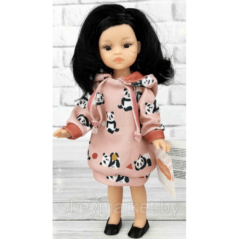 Кукла Paola Reina Мария Хосе в платье с пандами, 21 см