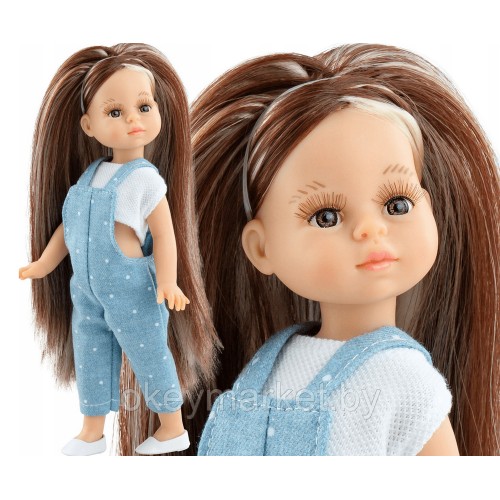 Кукла Paola Reina Ноэлия в футболке и синем комбинезоне, 21 см