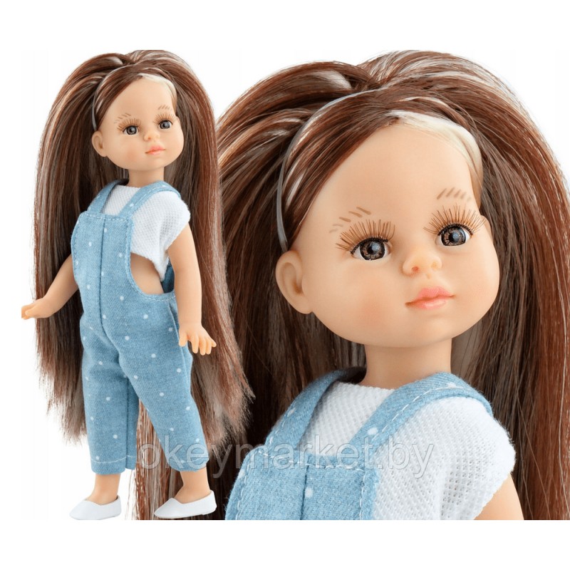 Кукла Paola Reina Ноэлия в футболке и синем комбинезоне, 21 см