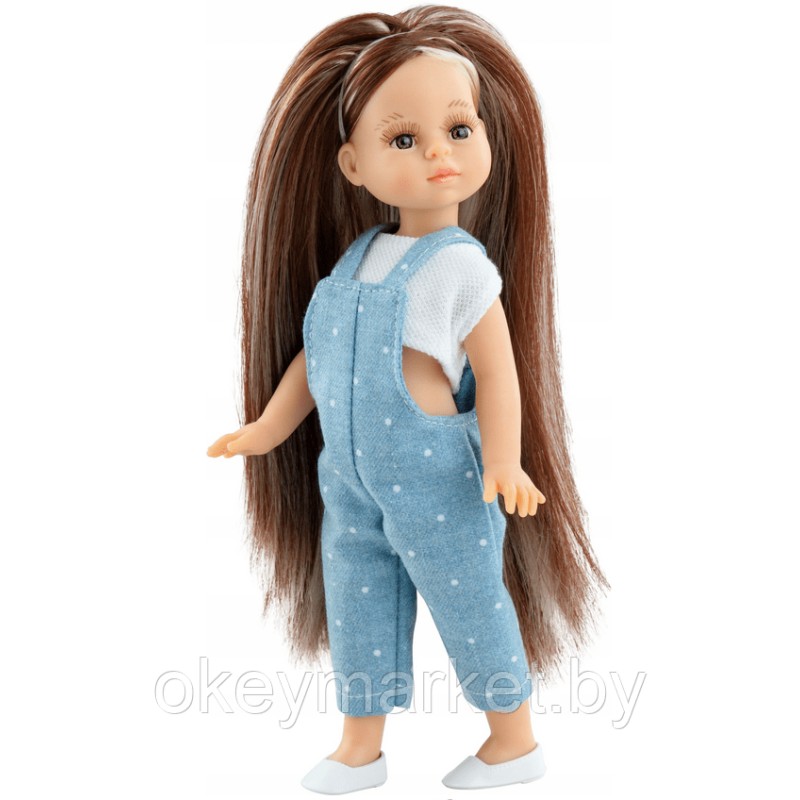 Кукла Paola Reina Ноэлия в футболке и синем комбинезоне, 21 см