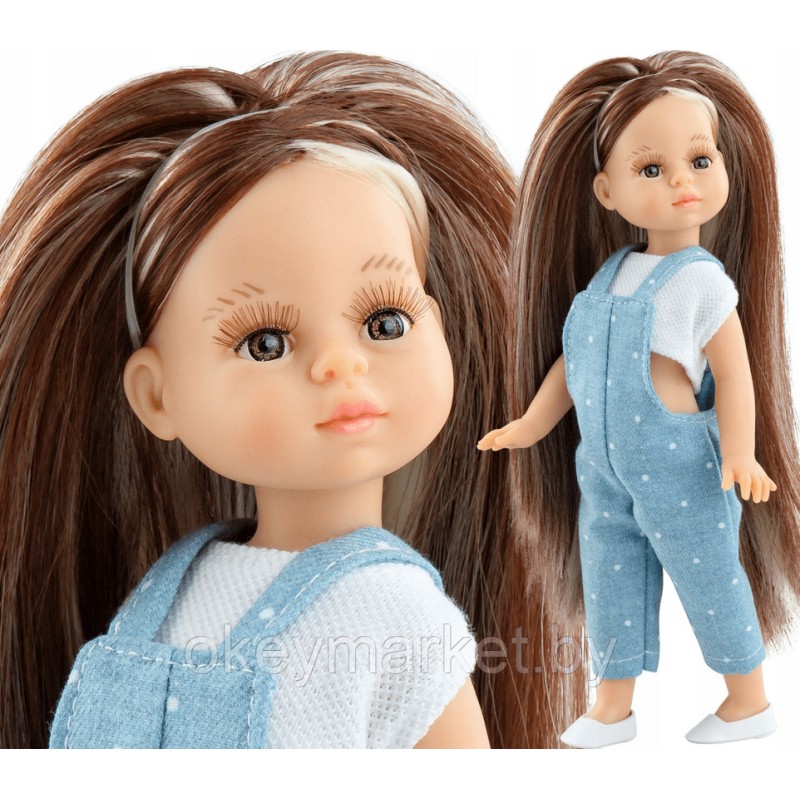 Кукла Paola Reina Ноэлия в футболке и синем комбинезоне, 21 см