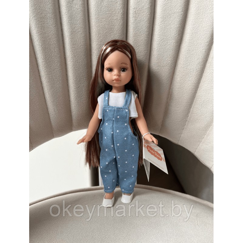 Кукла Paola Reina Ноэлия в футболке и синем комбинезоне, 21 см