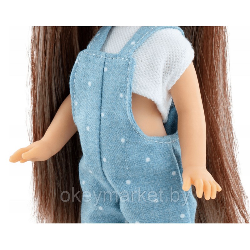 Кукла Paola Reina Ноэлия в футболке и синем комбинезоне, 21 см