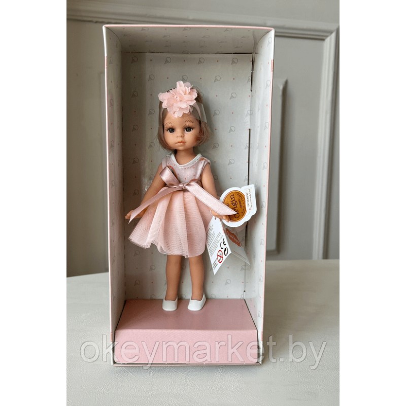 Кукла Paola Reina Ракель в воздушном платье и повязке с цветком, 21 см