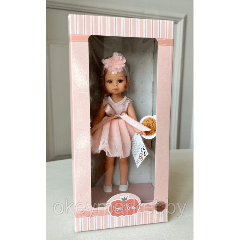 Кукла Paola Reina Ракель в воздушном платье и повязке с цветком, 21 см