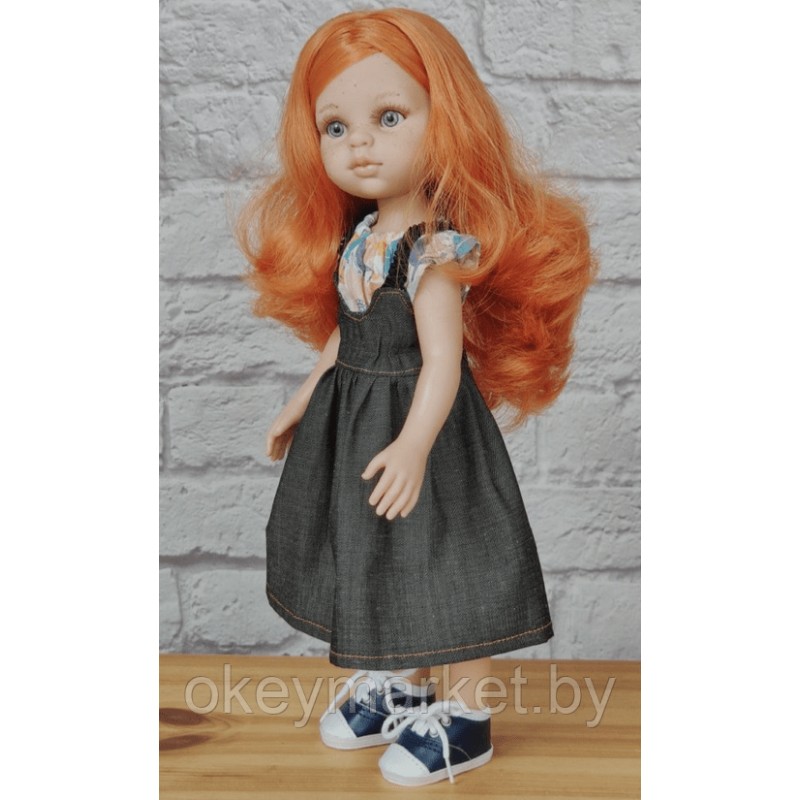 Кукла Paola Reina Марибель в джинсовом сарафане, 32 см