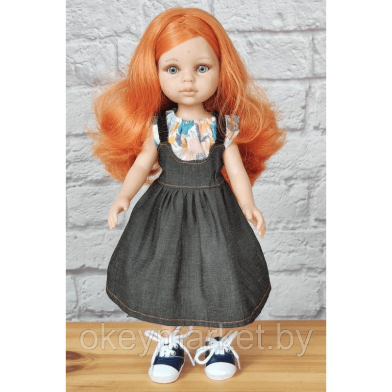 Кукла Paola Reina Марибель в джинсовом сарафане, 32 см