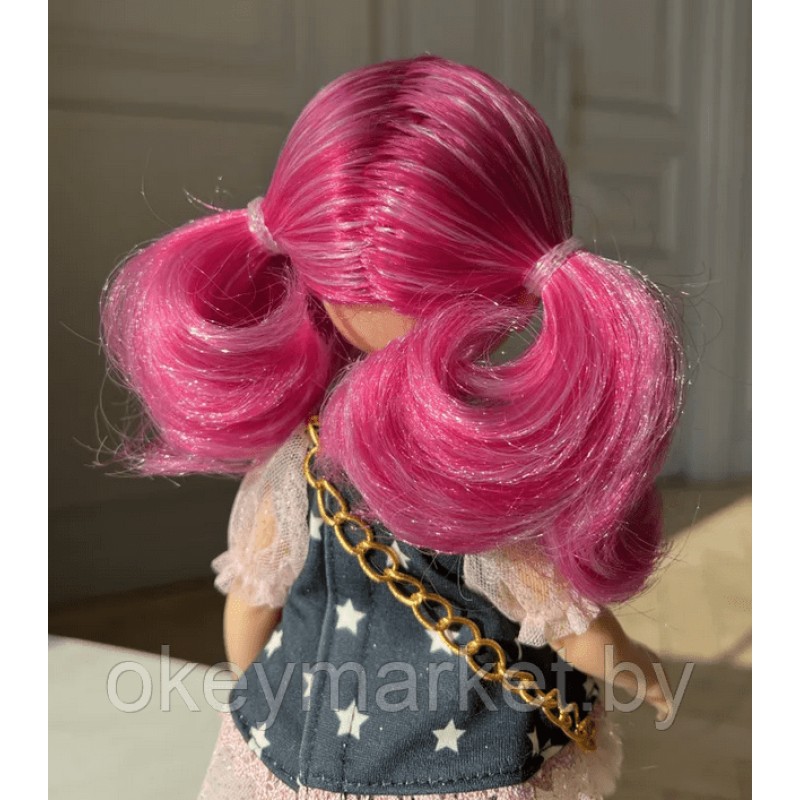 Кукла Paola Reina Росела в платье со звездами и с пушистой сумочкой 04529, 32 см