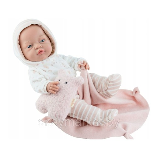 Кукла пупс Paola Reina Бэби с плюшевой игрушкой 45 см,  05195