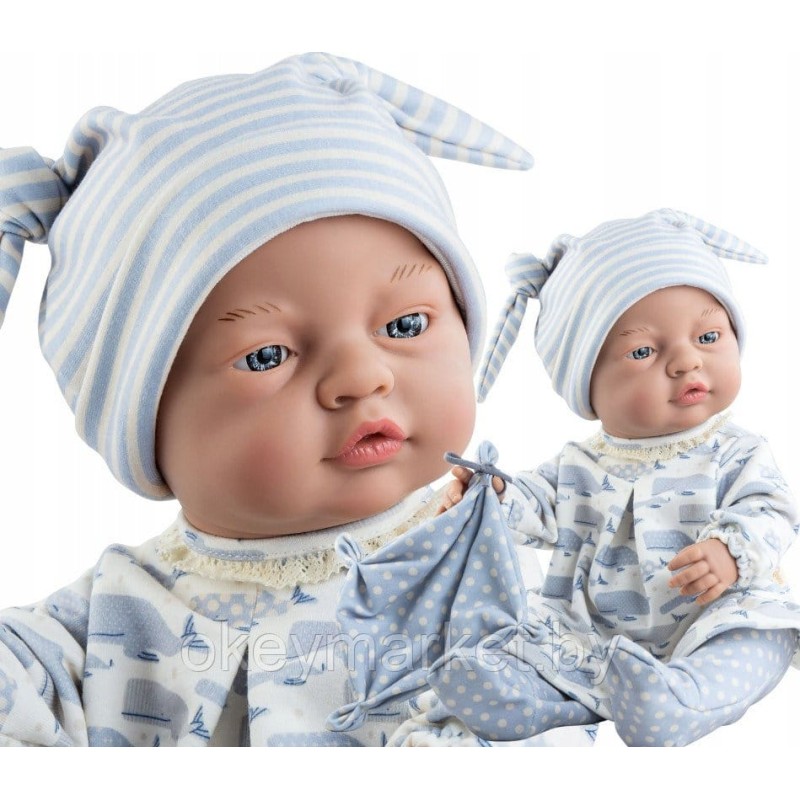 Кукла пупс Paola Reina Бэби в голубой пижаме 45 см, 05198