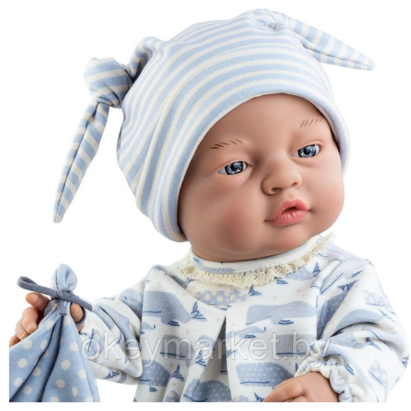 Кукла пупс Paola Reina Бэби в голубой пижаме 45 см, 05198