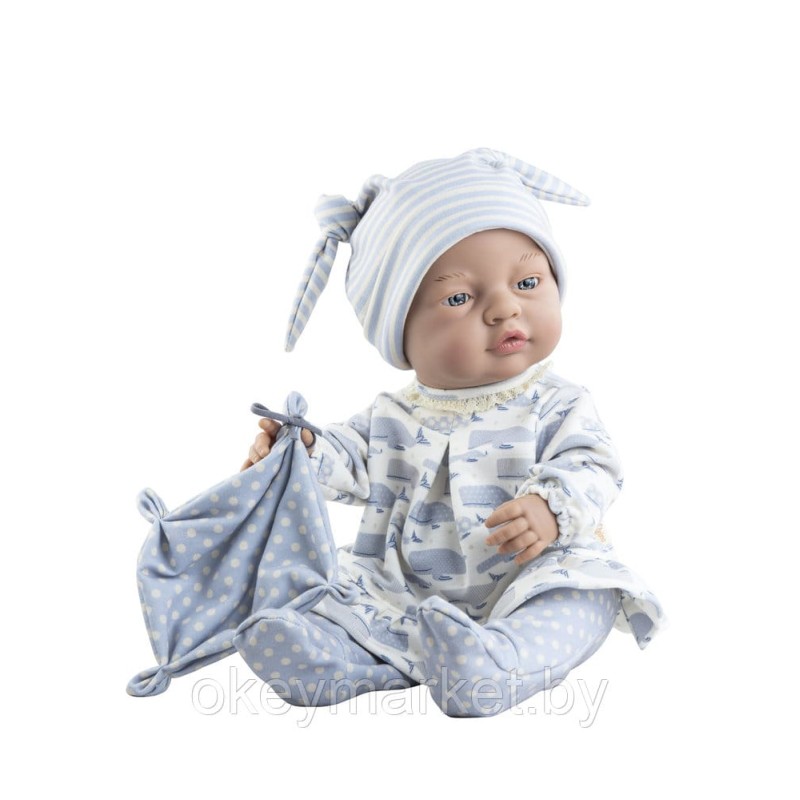 Кукла пупс Paola Reina Бэби в голубой пижаме 45 см, 05198