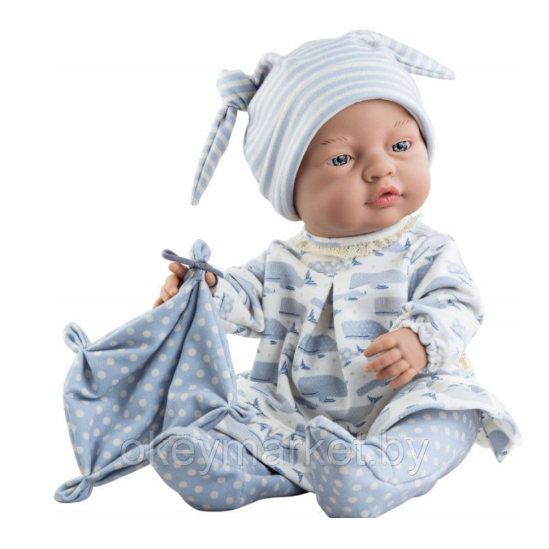 Кукла пупс Paola Reina Бэби в голубой пижаме 45 см, 05198