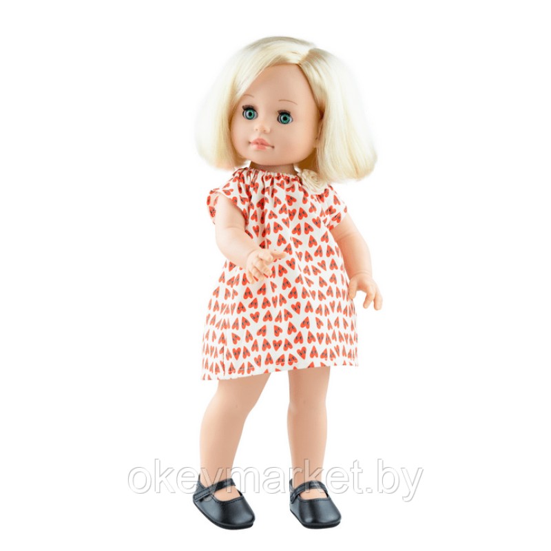 Кукла Paola Reina виниловая Лейре в платье с сердечками 42 см , 06037