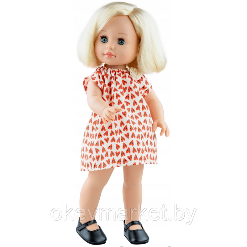Кукла Paola Reina виниловая Лейре в платье с сердечками 42 см , 06037