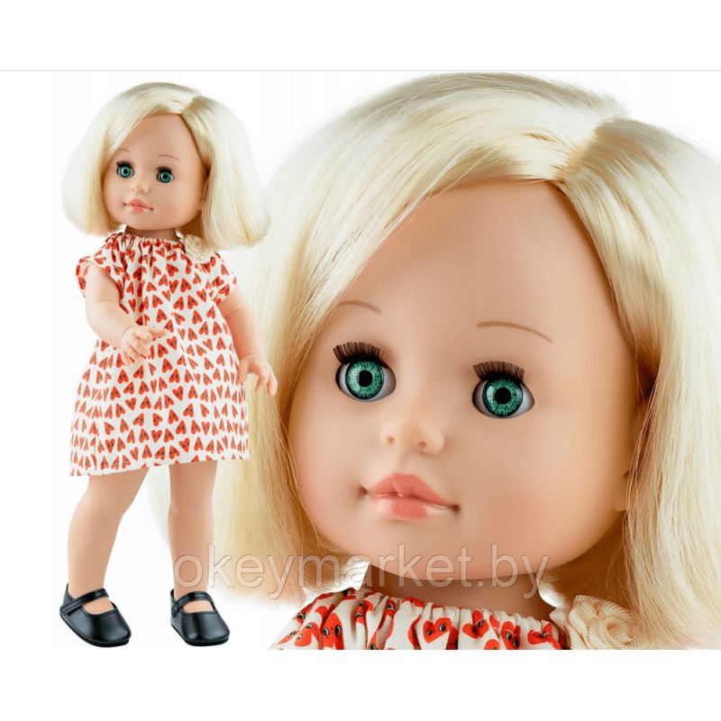 Кукла Paola Reina виниловая Лейре в платье с сердечками 42 см , 06037