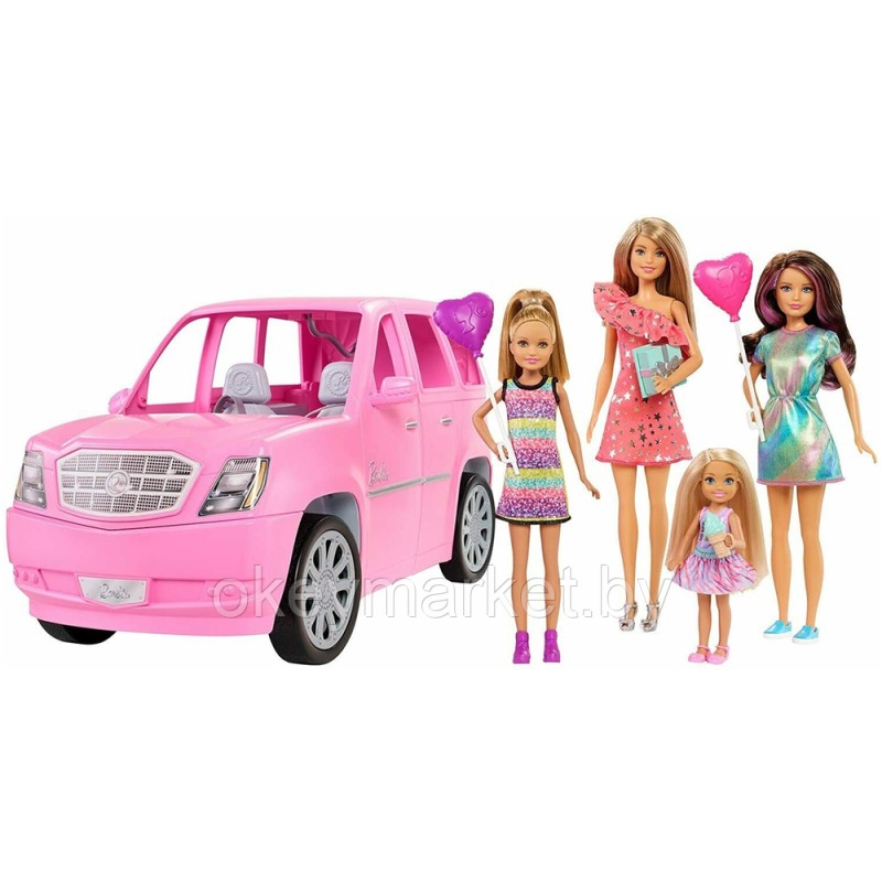 Игровой набор Mattel Barbie Сестры в лимузине, 4 куклы, GFF58