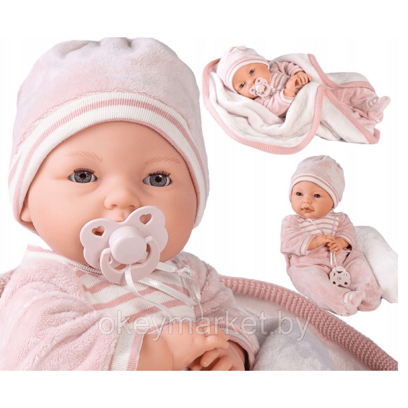 Кукла Antonio Juan Бимба на розовом одеяльце 14155 , 37 см