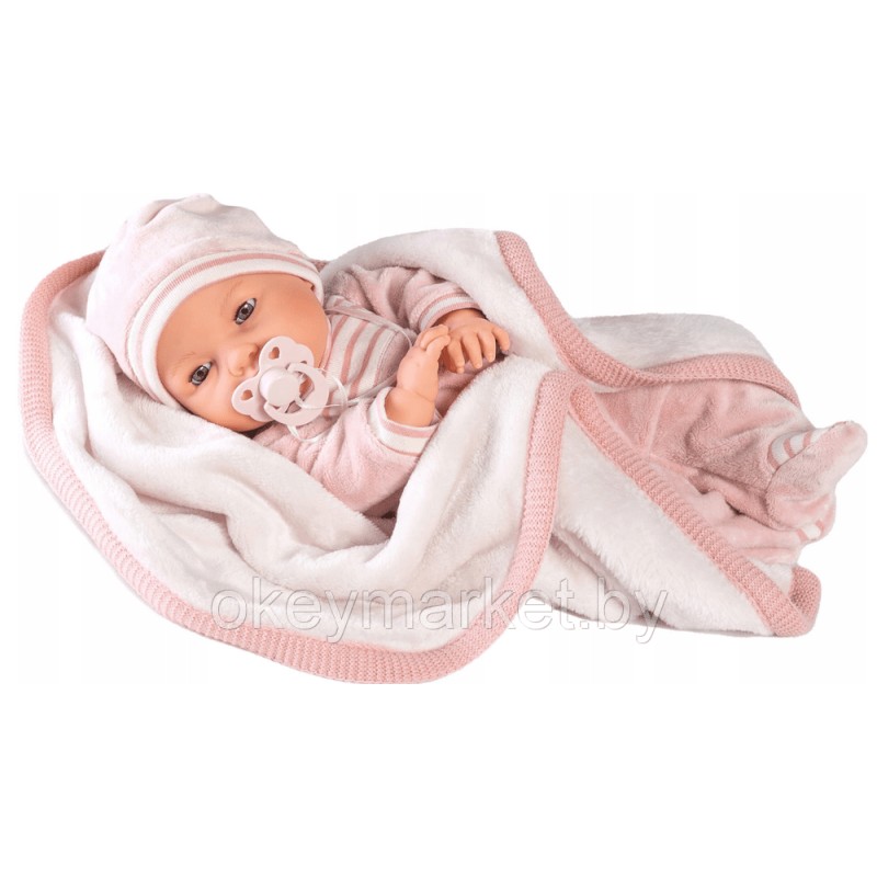 Кукла Antonio Juan Бимба на розовом одеяльце 14155 , 37 см