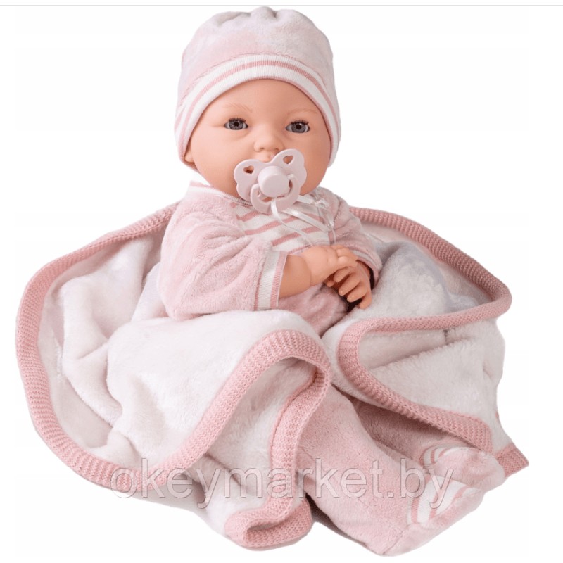 Кукла Antonio Juan Бимба на розовом одеяльце 14155 , 37 см
