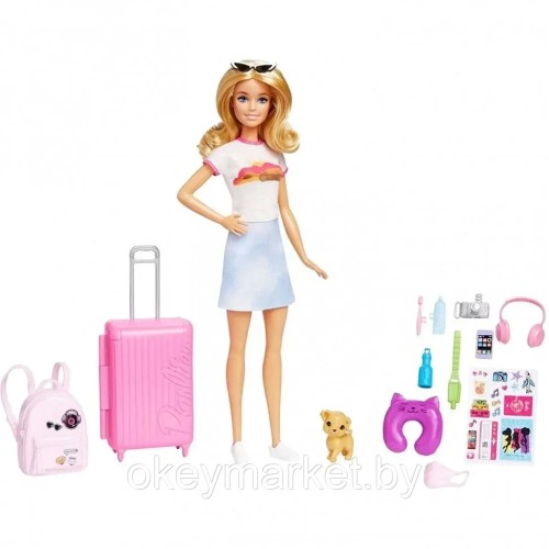 Игровой набор Barbie Дорожный набор со Щенком HJY18