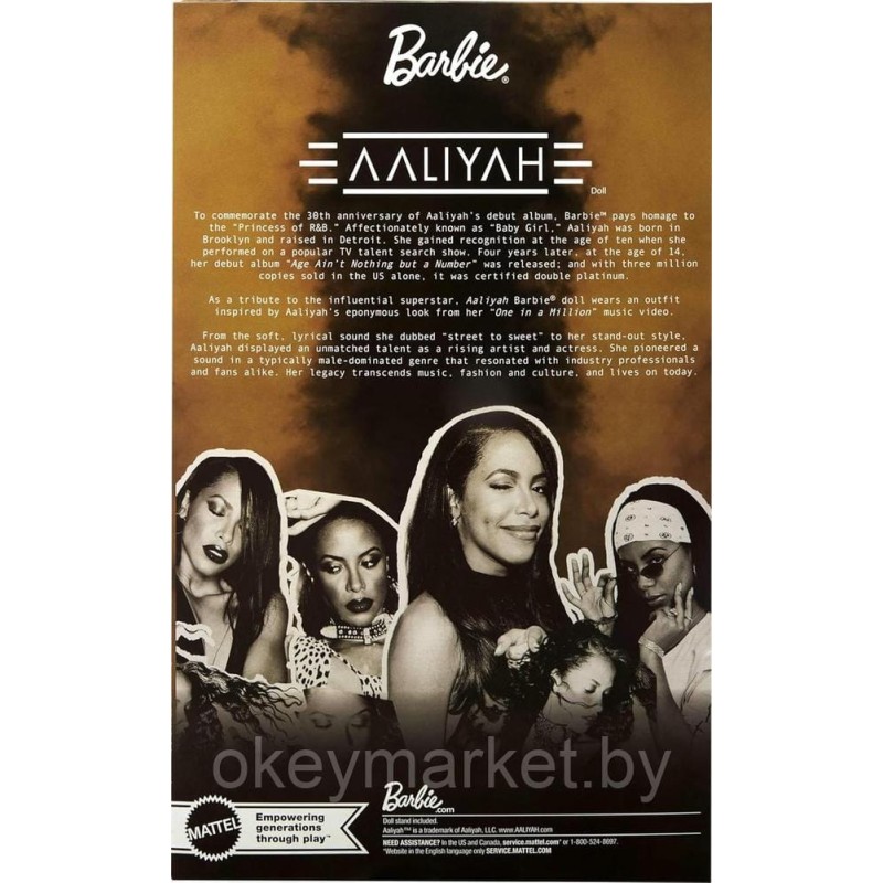 Коллекционная кукла Mattel Barbie Signature из музыкальной серии Aaliyah HRM80