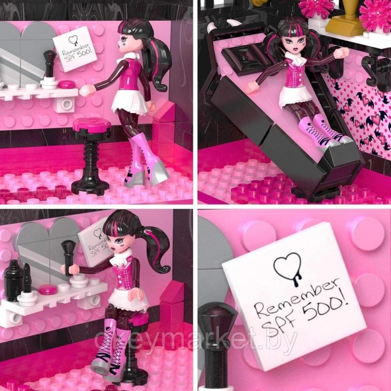 Конструктор Mega Bloks Monster High Draculaura's Boo-k Crypt HXJ88