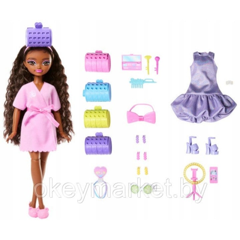 Кукла Mattel Barbie Dream Besties  Бруклин со стилизованными волосами и модными аксессуарами JGG39