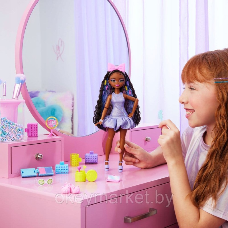 Кукла Mattel Barbie Dream Besties  Бруклин со стилизованными волосами и модными аксессуарами JGG39