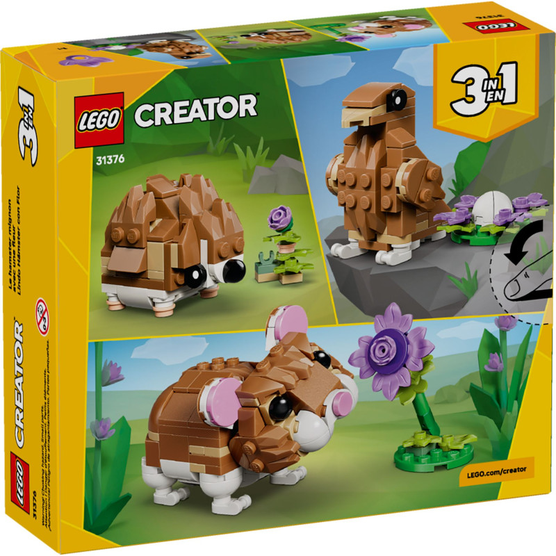 31376 LEGO Creator Милый хомяк с цветком 3 в 1