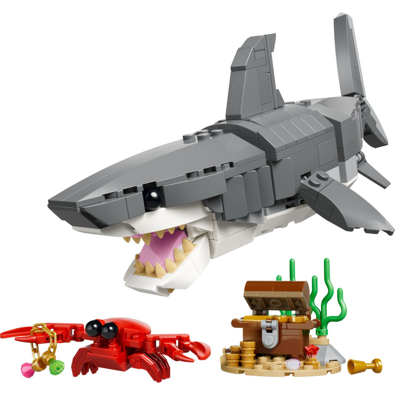 31381 LEGO Creator Свирепая акула с сундуком сокровищ 3 в 1