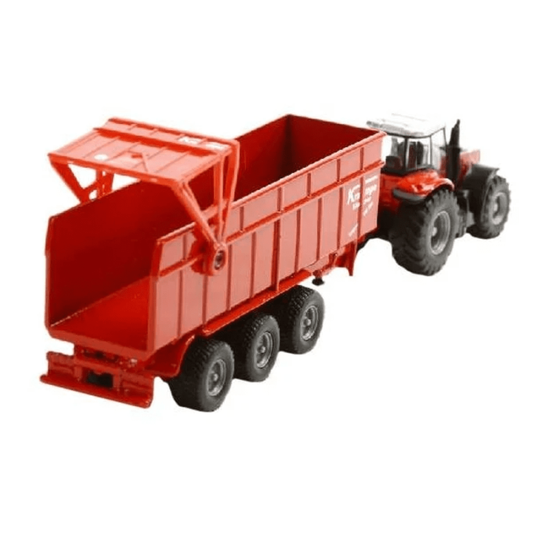 Siku, трактор Massey Ferguson с прицепом, модель автомобиля, 1844 г.