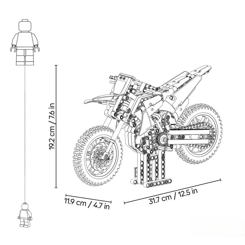 42238 LEGO Technic Мотоцикл Ducati Desmo450 MX Factory