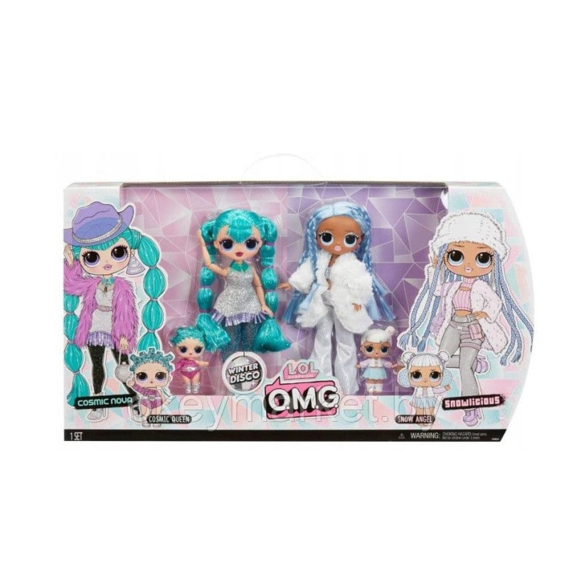 Набор из 4 кукол ЛОЛ LOL Surprise! Winter Disco-Cosmic Nova и Snowlicious 426158