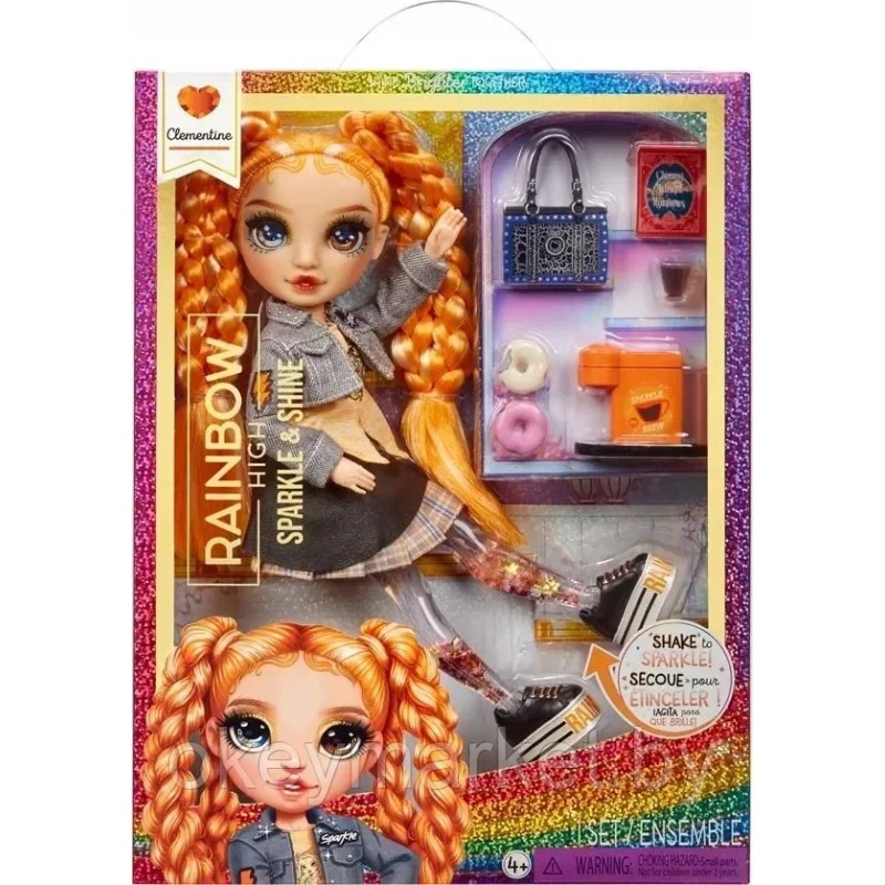 Кукла Rainbow High Клементина оранжевая с жидкими блестками на ногах -Рейнбоу Хай 427803