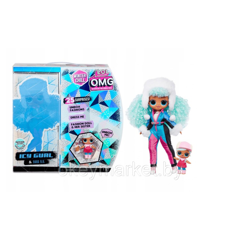 Кукла LOL Surprise OMG Winter Chill ICY Gurl  + кукла Brrr B.B. 570240