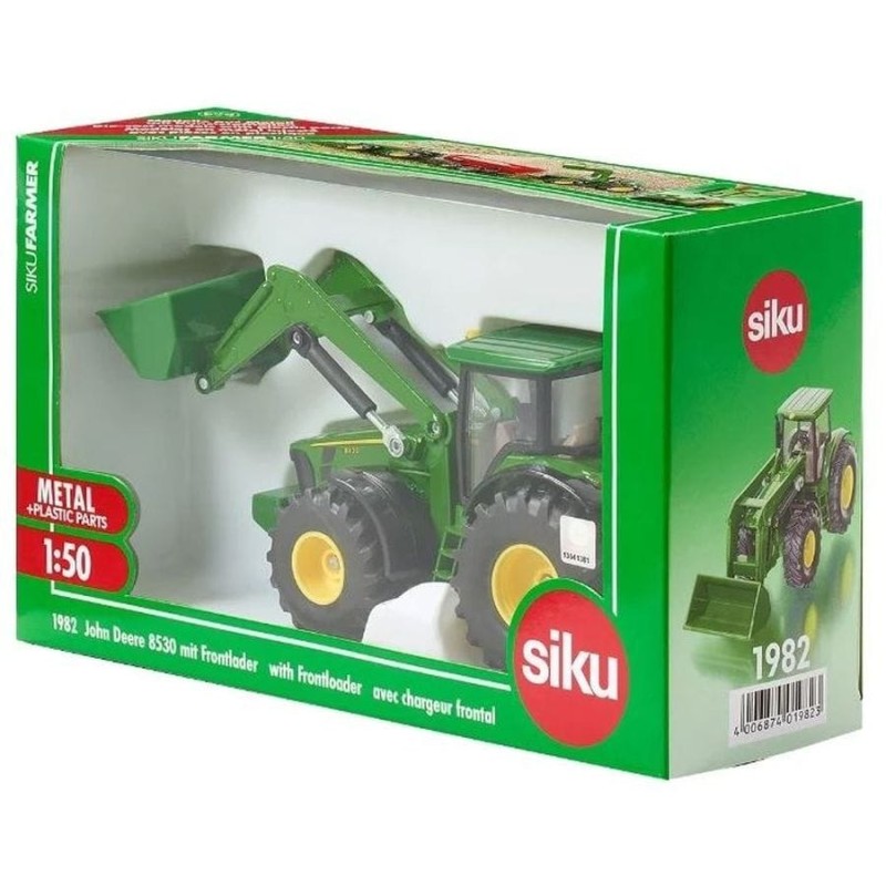 Siku, трактор John Deere с передним погрузчиком, модель автомобиля, 1982 г.