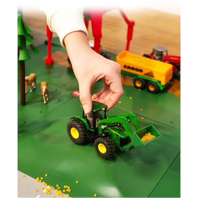 Siku, трактор John Deere с передним погрузчиком, модель автомобиля, 1982 г.