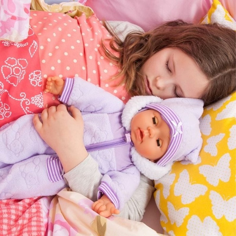 Bayer Design, Piccolina Magic Eyes, детская кукла, фиолетовый, 46 см