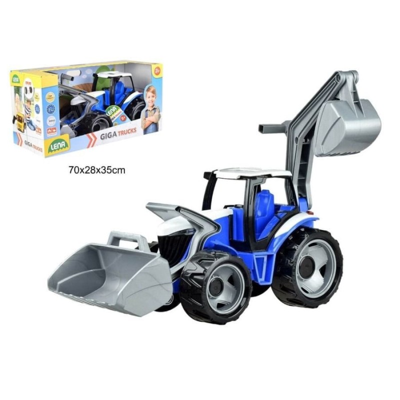 Лена, трактор с элементами бульдозера и экскаватора