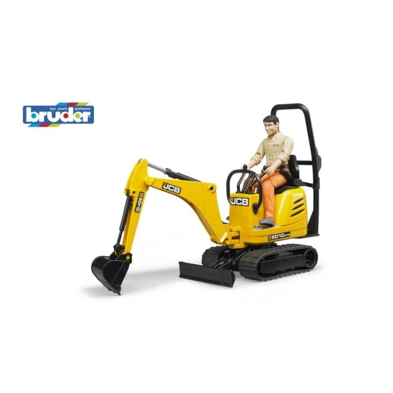 Bruder, микро-экскаватор JCB 8010 CTS с фигуркой строителя