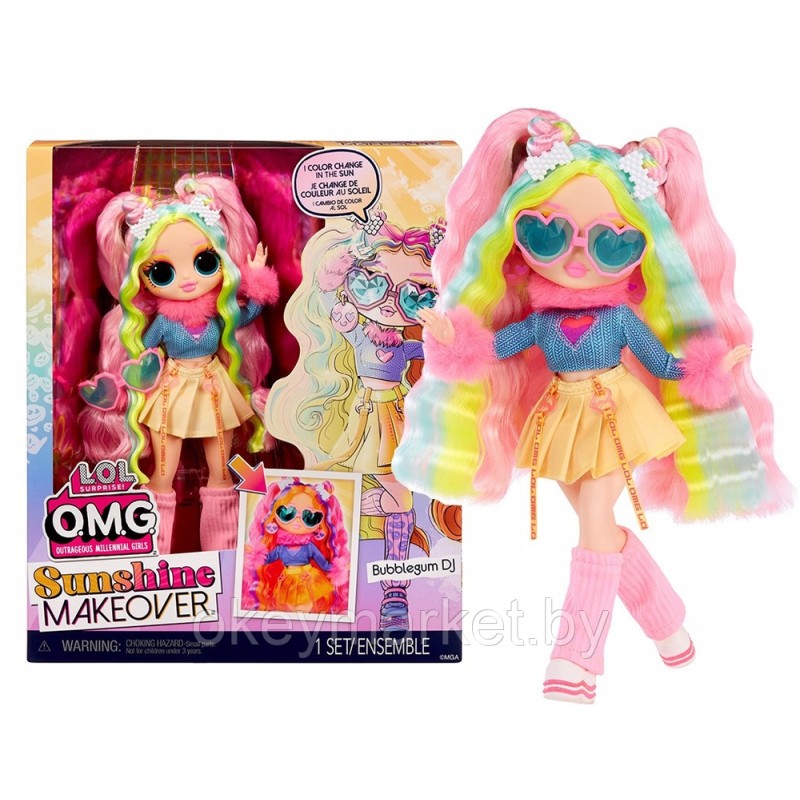 Кукла LOL Surprise OMG Makeover Sunsshine Bubblegum DJ 589426