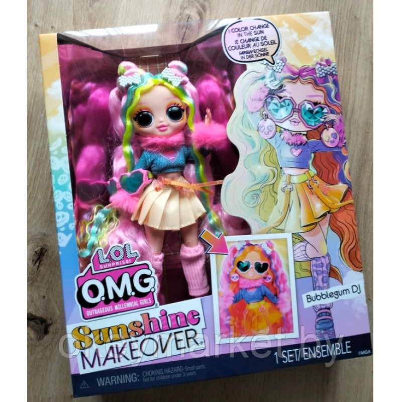 Кукла LOL Surprise OMG Makeover Sunsshine Bubblegum DJ 589426
