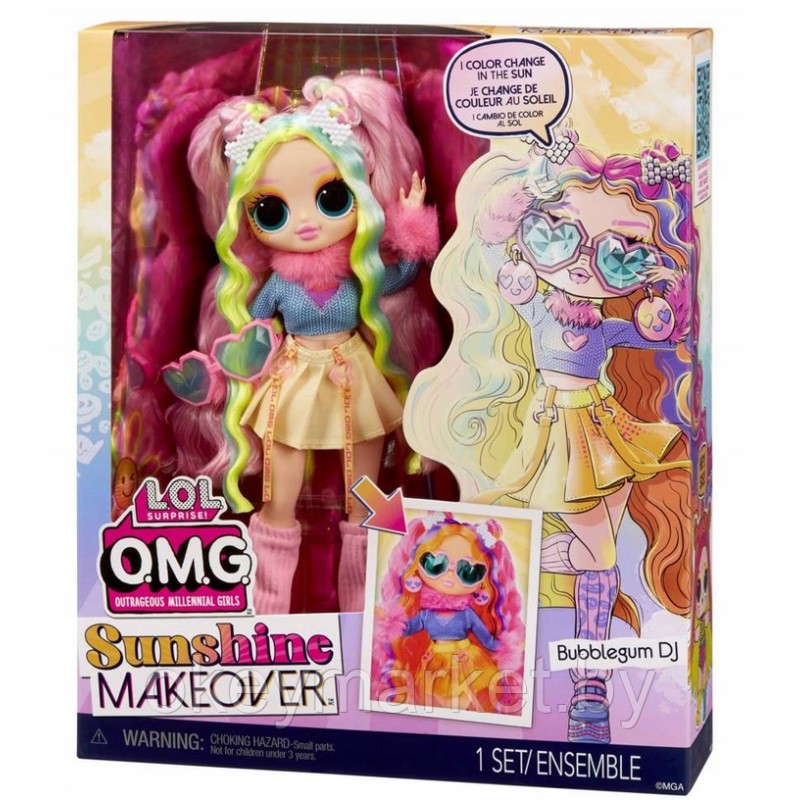 Кукла LOL Surprise OMG Makeover Sunsshine Bubblegum DJ 589426