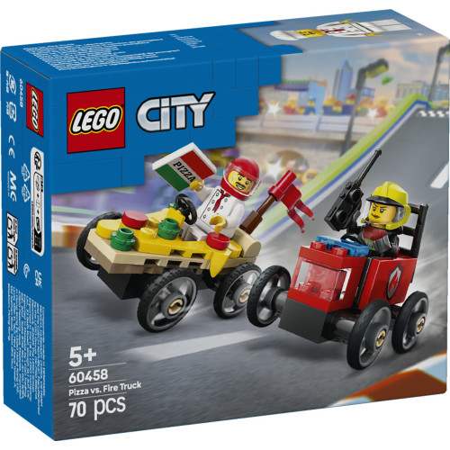 60458 LEGO City Набор гоночных машин «Пицца против пожарной машины»