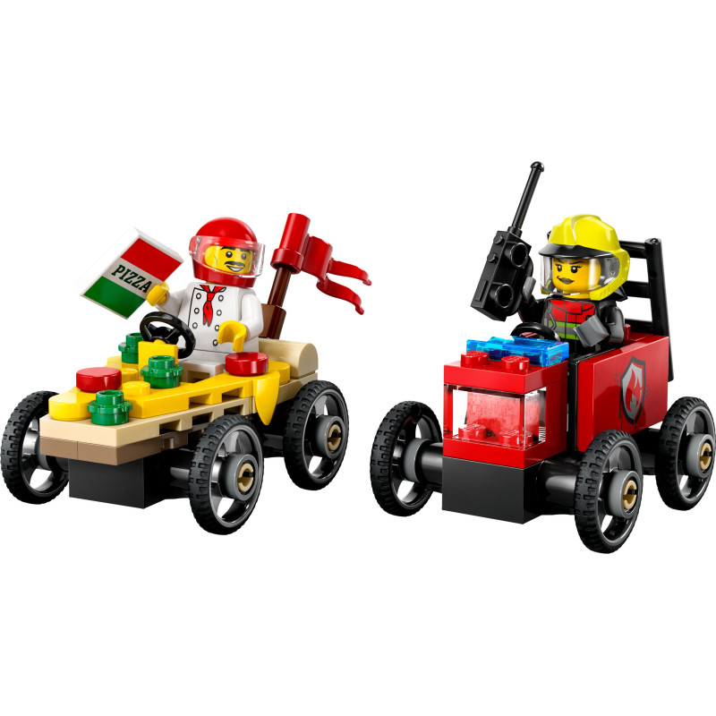 60458 LEGO City Набор гоночных машин «Пицца против пожарной машины»